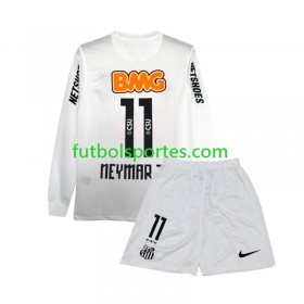 Camiseta Santos FC Neymar JR 11 Retro Niño Primera Equipación 2011-2012 Manga Larga